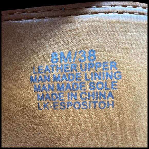 LUCKY BRAND Espositoh Women 8M Honey Pebbled Br own Leather Knee High Boots Ride - Picture 15 of 16